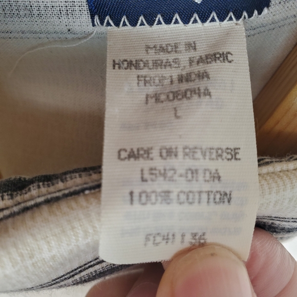 Vintage Wrangler Cream Black Casual Button Down Shirt. Short Sleeve. LG. B0018 - Picture 3 of 9